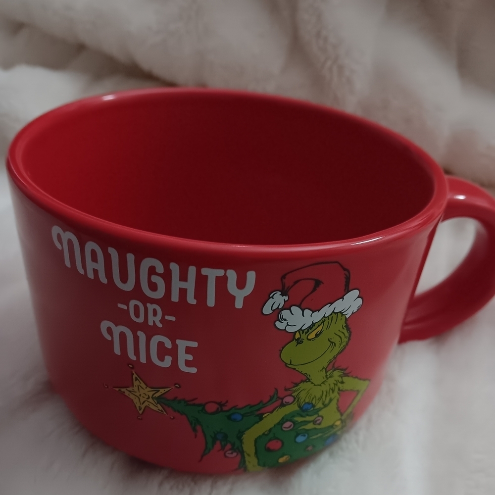 Red Grinch Christmas Mug